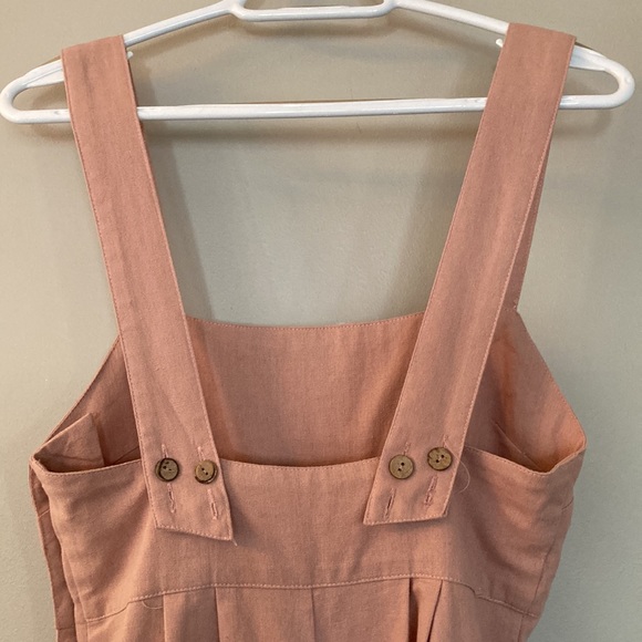 Linen blush wide leg romper size small - Picture 3 of 8